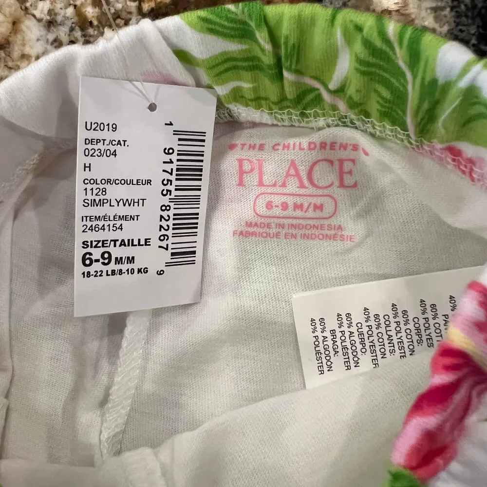NWT Children's Place White Lace & Sequin Floral LOVE Tank & Skort Outfit - 6-9M